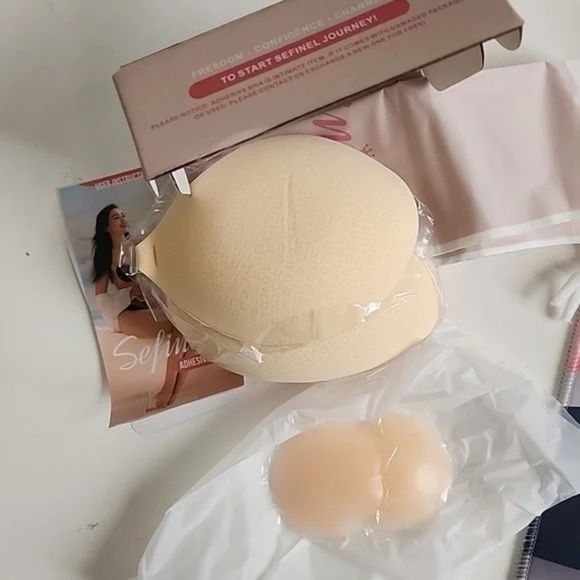 Sefinel Sticky Push-Up Nipple Covers | Strapless Adhesive Bra | Size C Cup - Picture 3 of 6